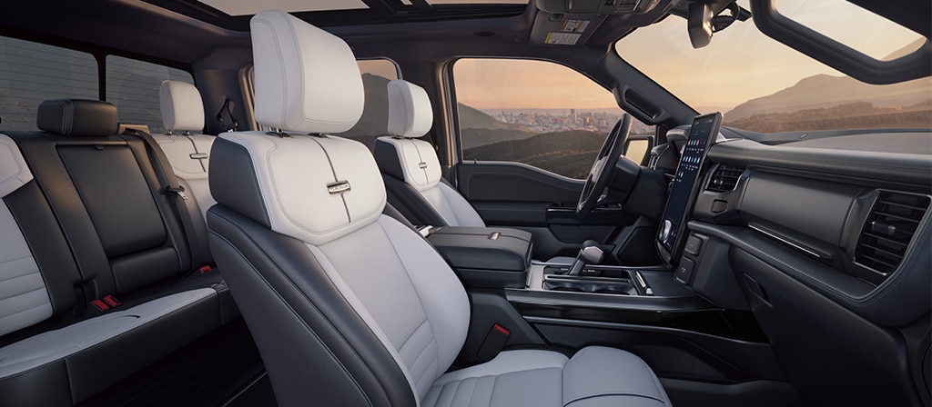Close-up of the interior of a 2025 Ford F-150® Lightning®
