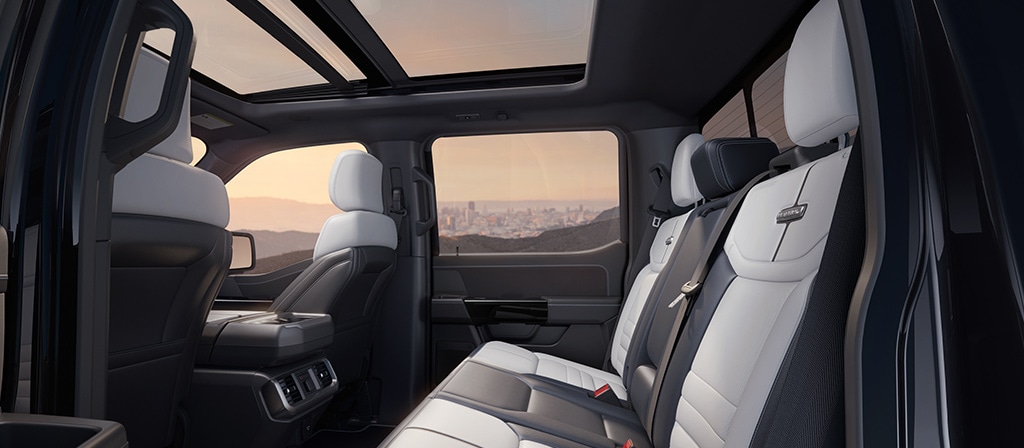 Close-up of the interior of a 2025 Ford F-150® Lightning®