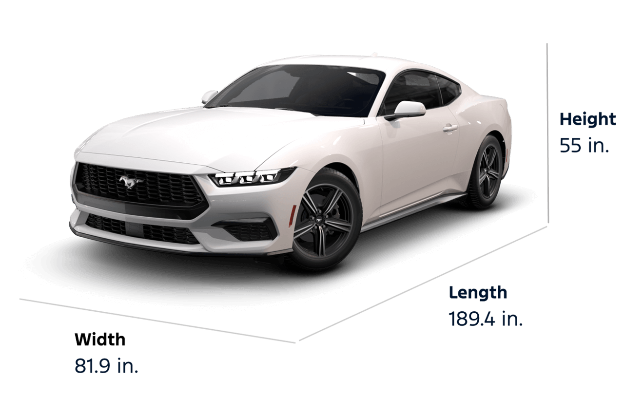 2025 Mustang® EcoBoost® Dimensions