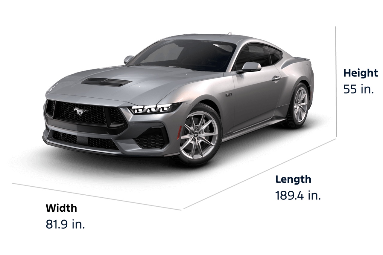 2025 Mustang® GT Premium Dimensions