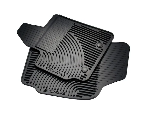 Escape 2011-2012 Black Dual Retention Drivers Side 4pc All Weather Rubber Floor Mats Main Image