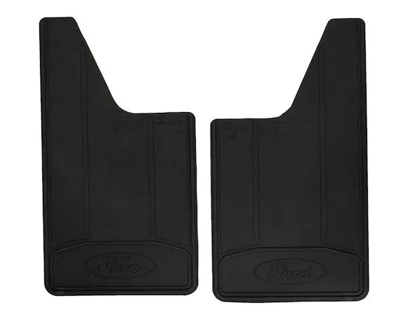 Premium Flat Black Splash Guards without Bright Accent, Front Pair Main Image