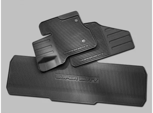 Super Duty Crew Cab 2012-2016 Black 3pc All Weather Rubber Floor Mats