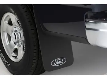 Front Or Rear Flat Pair Splash Guards 2-Piece Set, w/Ford Oval Logo