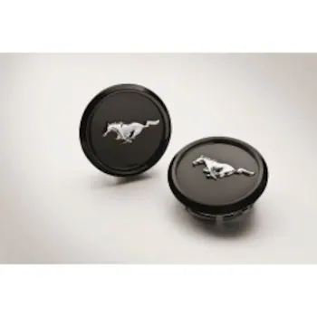 Mustang 2015-2024 Low Gloss Black Center Caps w/ Pony Logo