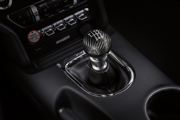 Mustang 2015-2023 Black Carbon Fiber 6-Speed Shift Knob Main Image