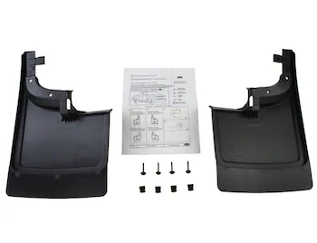 Super Duty 2020-2022 Front Molded Splash Guards for SRW and 4x2 DRW Vehicles w/o Wheel-Lip Moldings, with Ford Oval Logo