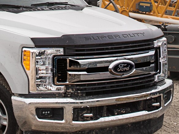 Super Duty 2017-2022 Black Hood Deflector Main Image