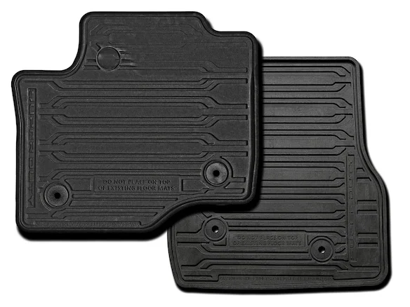 Super Duty 2017-2022 Black 2pc Front All Weather Rubber Floor Mats Main Image