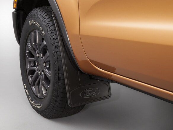 Ranger 2019-2023 Black with Ford Logo Front Pair Heavy Duty (flat) Splash Guard Main Image