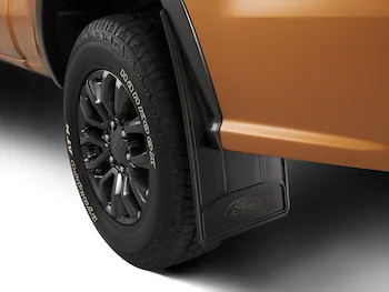 Ranger 2019-2020 Black Premium Flat Front Pair Splash Guards with Ford Logo