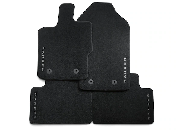 Ranger SuperCab 2020-2023 4pc Black Carpet Floor Mat Set Main Image