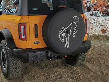 Bronco 2021-2024 Abstract Bronco, Oxford White Ink Spare 32inch Tire Cover