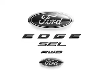 Edge SEL AWD 2022-2024 Black Front Ford Oval and Tailgate Badges