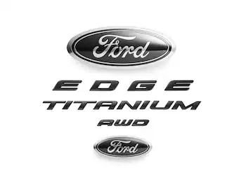 Edge Titanium AWD 2022-2024 Black Front Ford Oval and Tailgate Badges