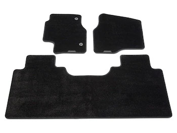 Super Duty 2025, SuperCab and Crew Cab Floor Mats, Carpeted, 60 oz., 3-pc, Black