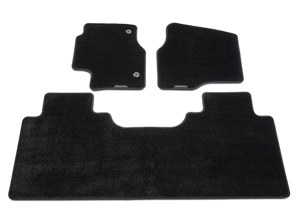 Super Duty 2025, SuperCab and Crew Cab Floor Mats, Carpeted, 60 oz., 3-pc, Black Main Image