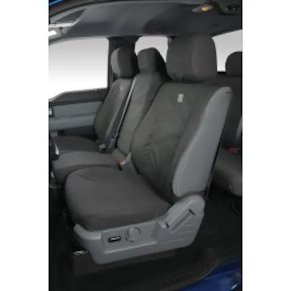 Super Duty 2011-2016 Covercraft Carhartt Front Row Seat Covers 40/20/40 in Gravel Main Image