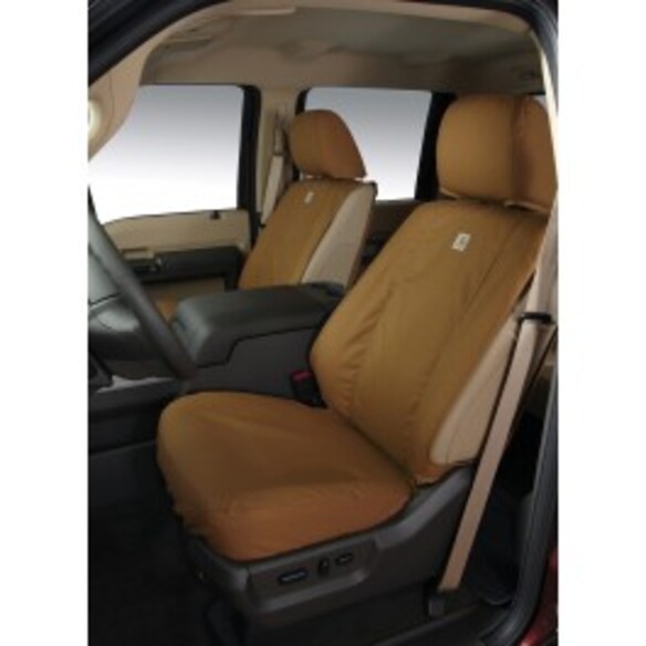 F-150 Crew Cab 2015-2020 Covercraft Rear 60/40 Seat Covers in Carhartt Brown Main Image