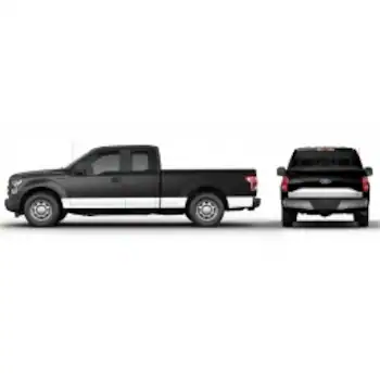 F-150 2015-2017 Gloss White Two Tone Body & Tailgate Stripe Kit