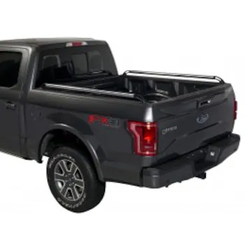 F-150 2015-2024 Chrome Bed Rails with Black End Caps for 5.5' Bed