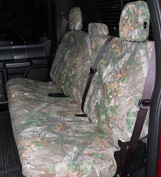 F-150 2015-2020 Covercraft RealTree Rear Seat Covers in 60/40 Green