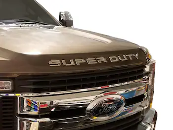 Super Duty 2017-2022 Black Platinum Lettering Hood Badge