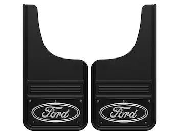 Super Duty 2017-2022 Gatorback Splash Guards Front Pair w/ Black Ford Oval