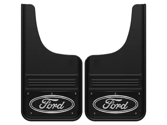 Super Duty 2017-2022 Gatorback Splash Guards Front Pair w/ Black Ford Oval Main Image