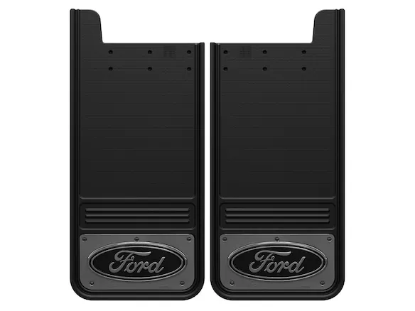 Super Duty 2017-2022 Gatorback Gunmetal Ford Logo Splash Guards Rear Pair Main Image