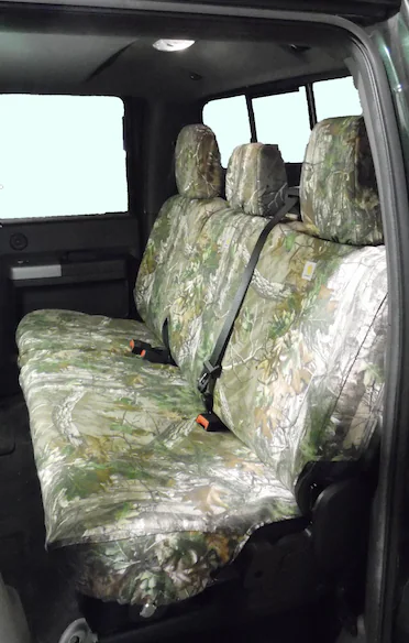 Super Duty SuperCab 2017-2022 RealTree Rear Seat Covers in Green Main Image