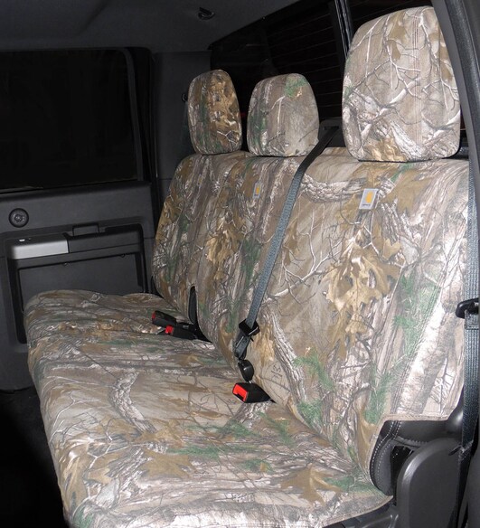 Super Duty SuperCab 2017-2022 Covercraft RealTree Rear Seat Covers in Brown Main Image