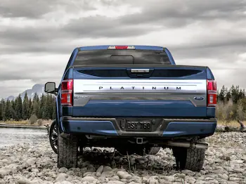 Gunmetal Stainless Steel Platinum Lettering Tailgate Badge