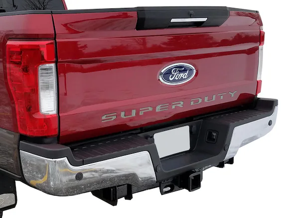 Super Duty 2017-2019 Black Platinum Lettering Tailgate Badge Main Image