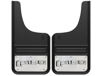 F-150 2015-2020 Gatorback Black Decal Splash Guards Front Pair