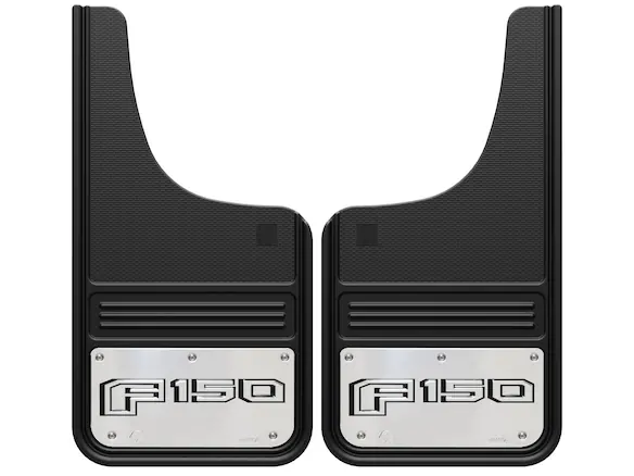 F-150 2015-2020 Gatorback Black Decal Splash Guards Front Pair Main Image