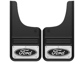 F-150 2015-2020 Gatorback Black Ford Logo Splash Guards Front Pair