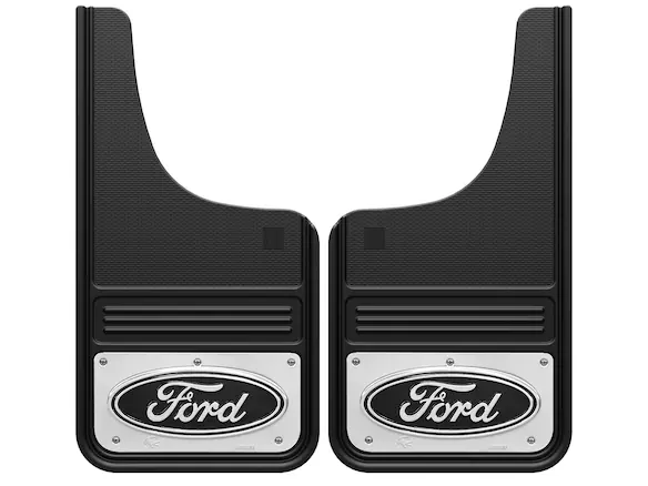 F-150 2015-2020 Gatorback Black Ford Logo Splash Guards Front Pair Main Image