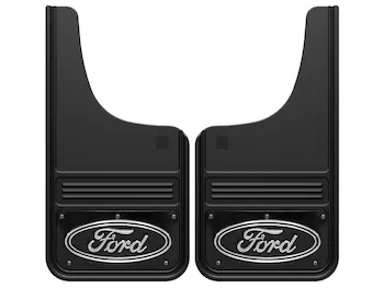 F-150 2015-2020 Gatorback  Black Wrap Ford Logo Splash Guards Front Pair