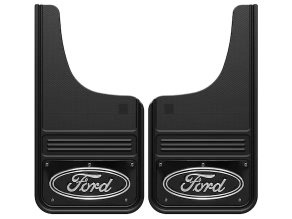 F-150 2015-2020 Gatorback  Black Wrap Ford Logo Splash Guards Front Pair Main Image