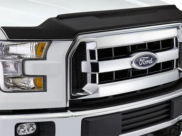 F-150 2015-2020 Matte Black Textured Hood Deflector Main Image