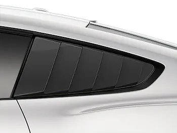 Mustang 2015-2023 Air Design® Matte Black Quarter Window Louvers