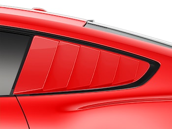 Mustang 2018-2023 Air Design® Race Red Quarter Window Louvers