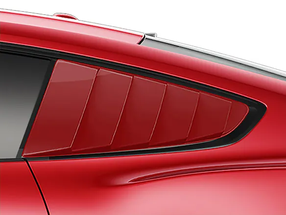 Mustang 2018-2019 Air Design® Ruby Red Quarter Window Louvers Main Image