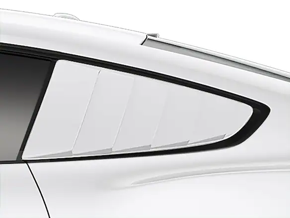 Mustang 2018-2023 Air Design® Oxford White Quarter Window Louvers Main Image