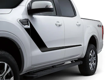 Ranger Crew Cab 2019-2023 Matte Black Body Side Sport Stripe Kit