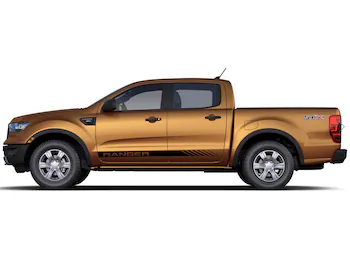 Ranger Crew Cab 2019-2023 Matte Black Body Side Speed Stripe Kit