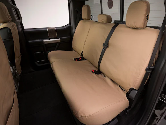 Super Duty Crew Cab 2019-2022 Folding Rear Row Seat Covers 60/40 in Taupe Main Image