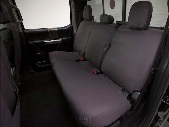 Super Duty Crew Cab 2019-2022 Folding Rear Seat Covers w/ Armrest 60/40 in Charcoal Main Image