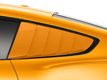 Mustang 2020-2021 Air Design® Twister Orange Quarter Window Louvers